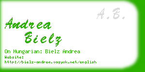 andrea bielz business card